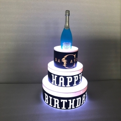 Happy Birthday LED Cake Bottle Glorifier Presenter for Nightclub Lounge Bar