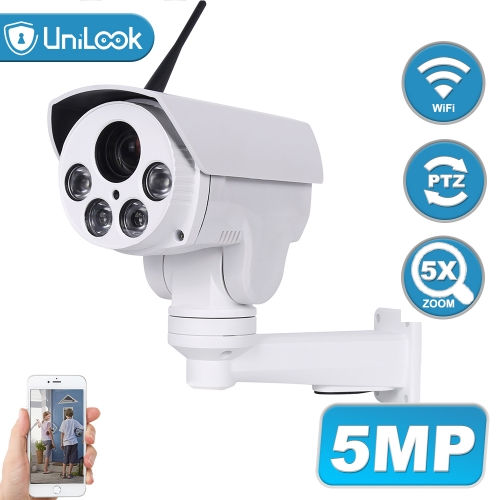 Anpviz 5MP WIFI IP PTZ Camera 5X Zoom Outdoor Wirelese Security Camera Two-Way Audio Built-in Mic and Speaker 50m IR Onvif