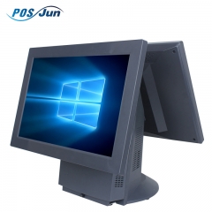 POS Touch Screen Double Display All In One Point Of Sale Terminal with MSR,POS Machine C568P