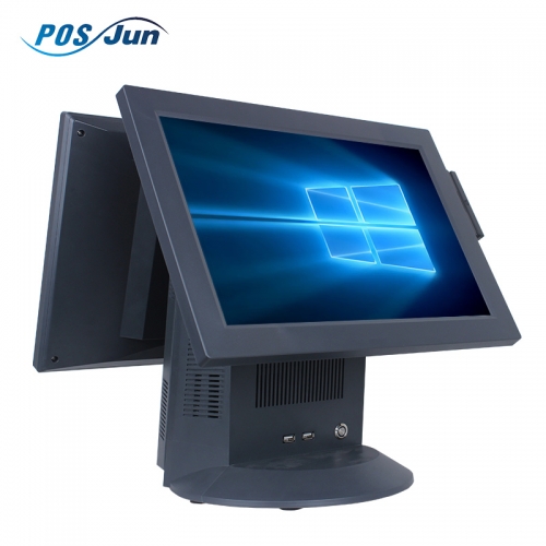 POS Touch Screen Double Display All In One Point Of Sale Terminal with MSR,POS Machine C568P