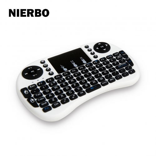 White Mini Wireless Keyboard Mouse Touchpad for Computer Projector USB