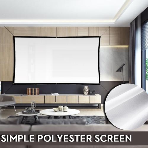 Portable Projector Screen Indoor Outdoor Lightweight Folding Movies Wrinkle Free 100 120 Inch HD Simple Screen 3D Rear Front