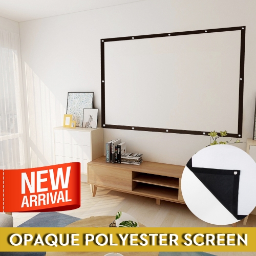 Projector Screen “Latest version without light transmittance” 100 inches Size 16: 9 Carrying screen Wall-mounted foldable Portable Outdoor Movie Screen No wrinkles Washable Portable 4K Home theater Projection Conference Classroom