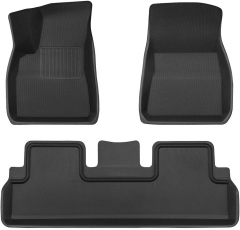 Full Set of TPE Floor Mats and Rear Trunk Cargo Tray for Tesla Model 3 - All Versions Flexible