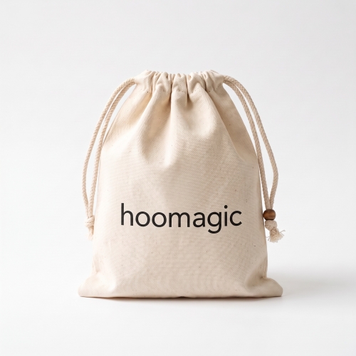 Hoomagic Premium Canvas Drawstring Bags – Reusable Cotton Storage Pouches for Jewelry, Gifts & Travel, Minimalist Design with Wooden Toggle