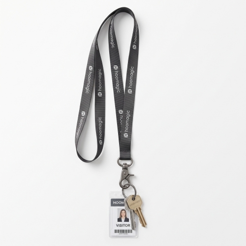 Hoomagic Premium Lanyard with ID Badge Holder & Keychain – Heavy-Duty Nylon Neck Strap with Metal Swivel Hook for Office & School, Gift Box Included