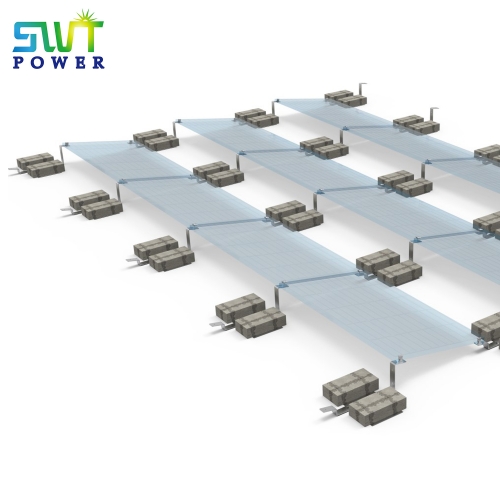 Rail-free ballast flat roof mount – Duck solar system