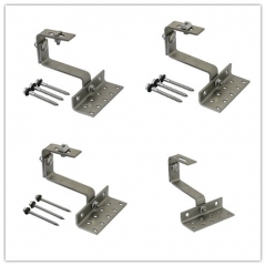 Adjustable tile hook for roof mounting system solar panel structure pv support aluminum structure roof mounting system