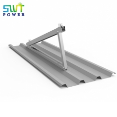 Delta triangle on concrete foundation Fixed tilt flat roof mount