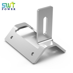 Trapezoidal metal roof sheet clamp