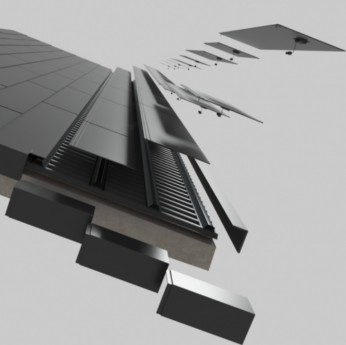 Intenergy Customersized Solar Roof Tiles Type Solar Panels For BIPV Building Integrated Photovoltaic Solar System