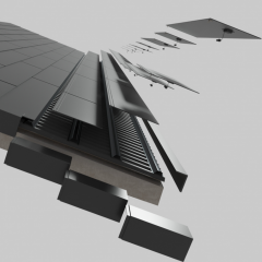 BIPV High Efficiency Solar Panel for Roof Tile System