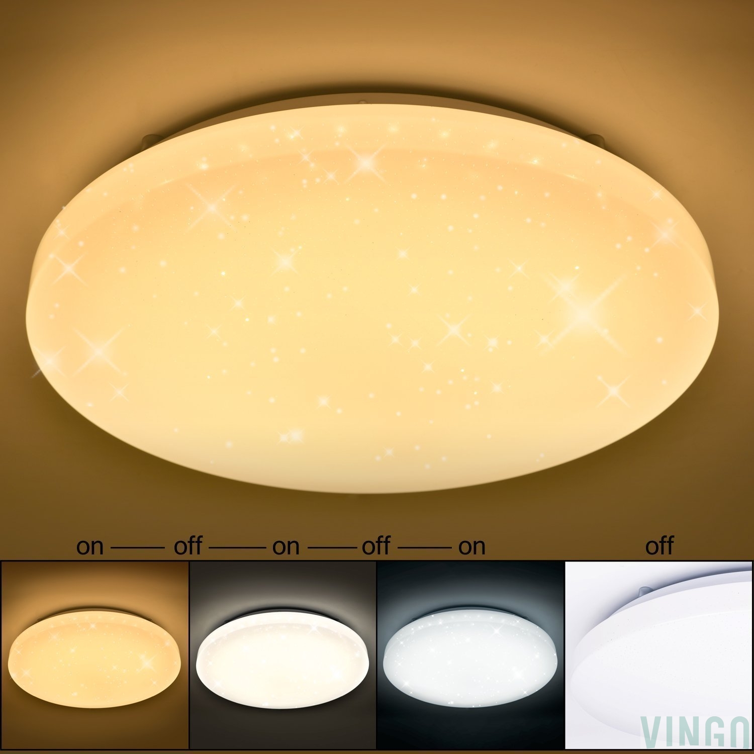 16w Led Ceiling Light Color Change 3in1 Starlight Effect