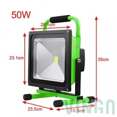 VINGO® LED Spotlight Green Rechargeable 50W Cold White