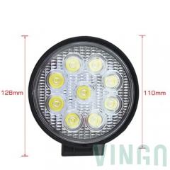 VINGO® LED Round Work Light Car Headlight White 6X 27W