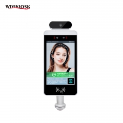 8inch Facial time recording face recognition device time attendance non-contact infrared thermometer