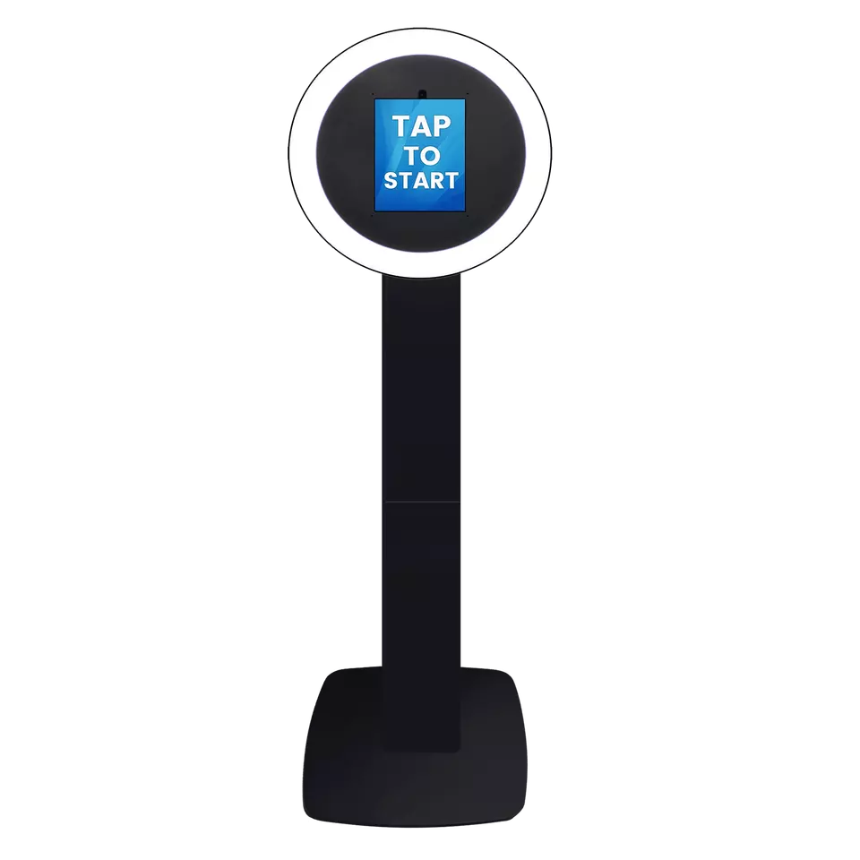 Display Public Led Ring Light Social Sharing Station For Ipad Live Video Interactive Photo Kiosk Diy Shell