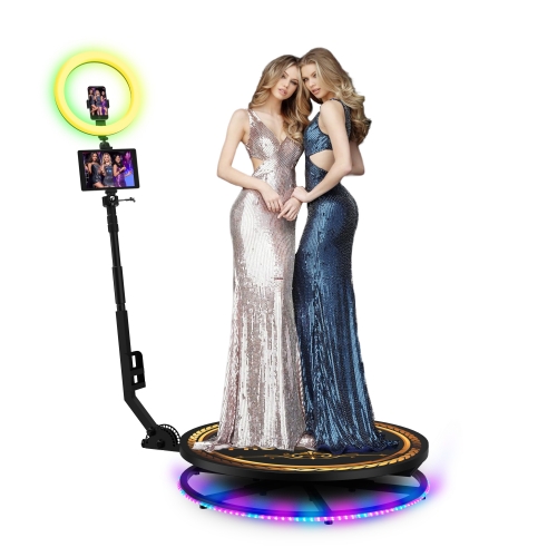 360 degre portable photo booth Fill light machine camera ipad selfie video Free accessories automatic