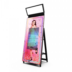 65 Inch Mirror Photo Booth Machine Mini Selfie 43/32 inch Touch Screen Magic Mirror Photo Booth With Camera And Printer