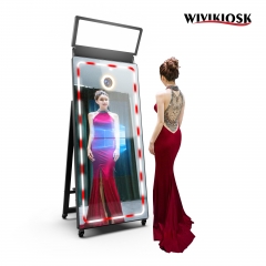 65 inch High Quality Full Color Cheap Touch Screen Photo Booth Kiosk Portable Digital Mirror Photobooth Advertising Player