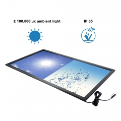 WIVIKIOSK Infrared IR Touch Screen Frame 10 Points, Multi-Touch Panel Overlay, with Glass, USB Interface Free-Drive Whiteboard, TV Display