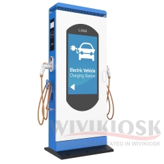 Hot Sale Fully Custom Compatible Type2 Ev Car Dc Charger 60kw 100kw Electric Fast Pile Station Digital Signage with Ev Charging
