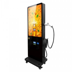 WIVIKIOSK Digital Signage with AC EV Charging Station