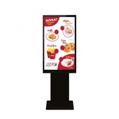 Single Dual Triple Monitor Waterproof Touch Screen Ordering System Freestanding Outdoor Digital Drive Thru Menu Board Kiosk