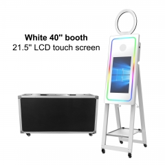 beauty picture portable selfie photobooth magic mirror photo booth machine touch screen led frame drop shipping for events
