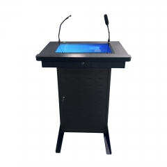 Multimedia Podium Lectern with Front Screen smart podium with wireless microphone digital podium