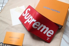 supreme x lv wallets real leather with box
