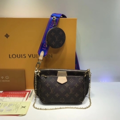 Lv M44823 bag 3 in 1 blue/pink/black strap