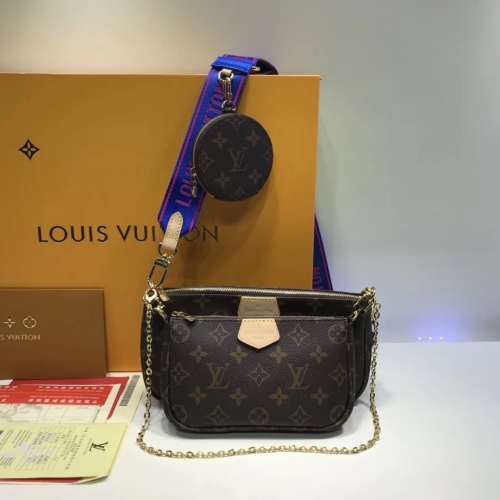 Lv M44823 bag 3 in 1 blue/pink/black strap