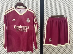 26-27 Real Madrid 2nd Away Pink LS Soccer Uniform-709 26-27 Real Madrid 2nd Away Pink LS Soccer Uniform-709