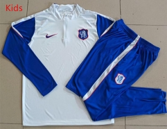 26-27 Chelsea White Kids/Youth Soccer Tracksuit-815 26-27 Chelsea White Kids/Youth Soccer Tracksuit-815