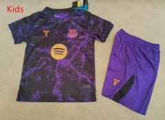 26-27 Joint Version Barcelona Black&Purple Kids/Youth Soccer Uniform-1794 26-27 Joint Version Barcelona Black&Purple Kids/Youth Soccer Uniform-1794