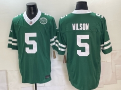 (Logo1) New York Jets 3 Generations Green #5 NFL Jersey-0840 (Logo1) New York Jets 3 Generations Green #5 NFL Jersey-0840