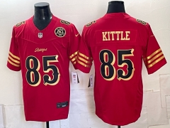 (Logo2) San Francisco 49ers 3 Generations Red #85 NFL Jersey-0840 (Logo2) San Francisco 49ers 3 Generations Red #85 NFL Jersey-0840