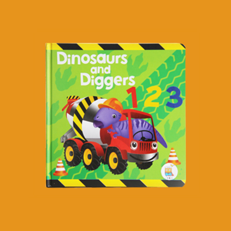 Children's Book- Dinosaurs and Diggers