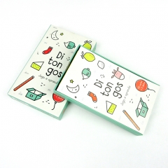 Flash card with box