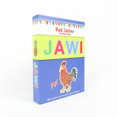 Flash card with box