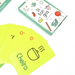 Flash card with box