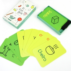 Flash card with box