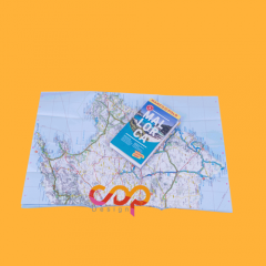 Section sewn paperback with Map