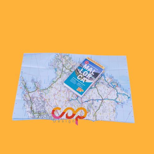 Section sewn paperback with Map