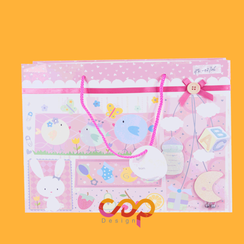 Cartoon decoration bag with rope