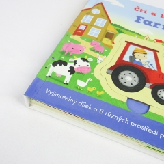 hard cover die cut book