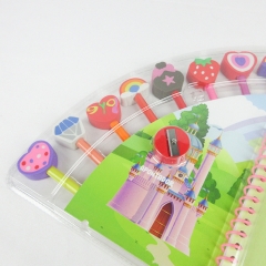 staionery set with 20 Pencils Erasers