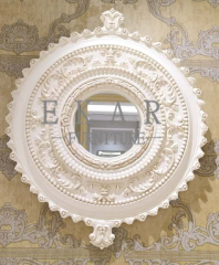 The Latest Hand-carved White Wooden Decorative Mirror