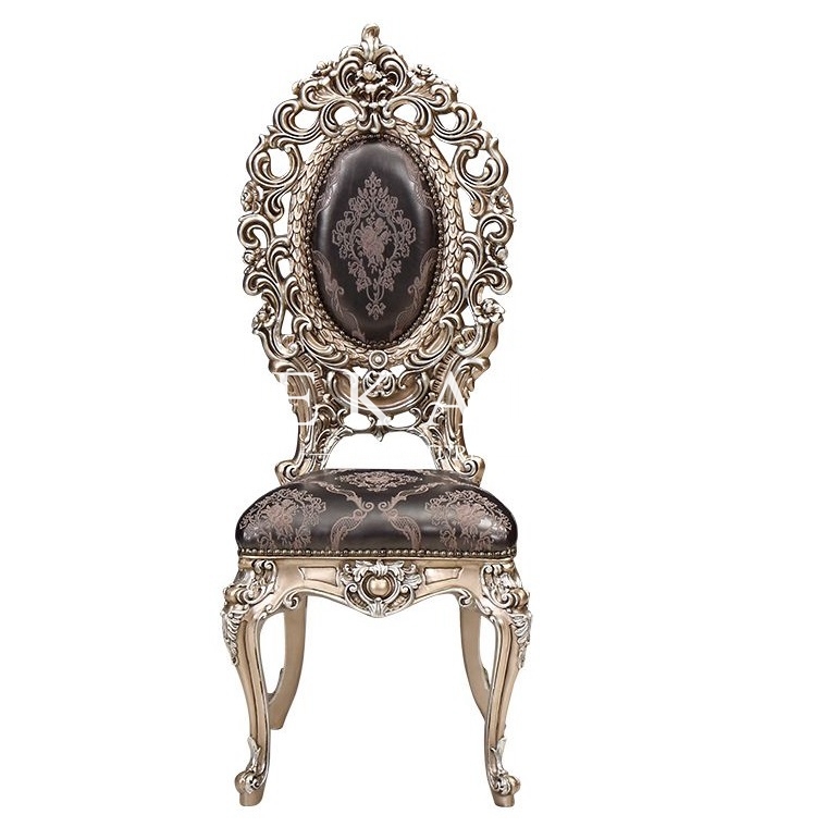 Antique Baroque Design Fabric Dining Chair Sale